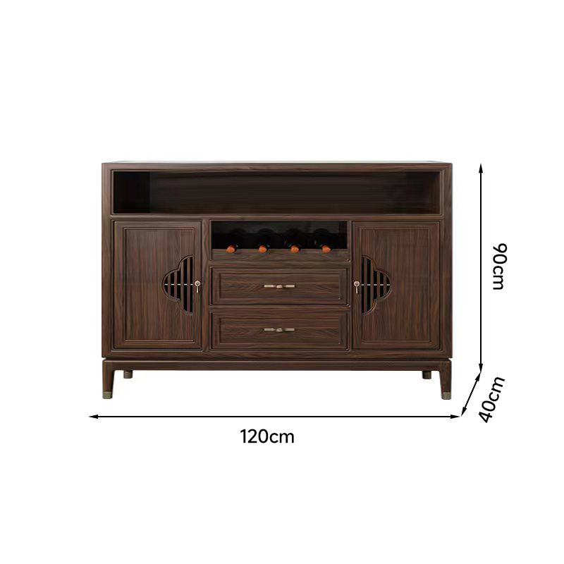 New Chinese style solid wood ebony multifunctional sideboard