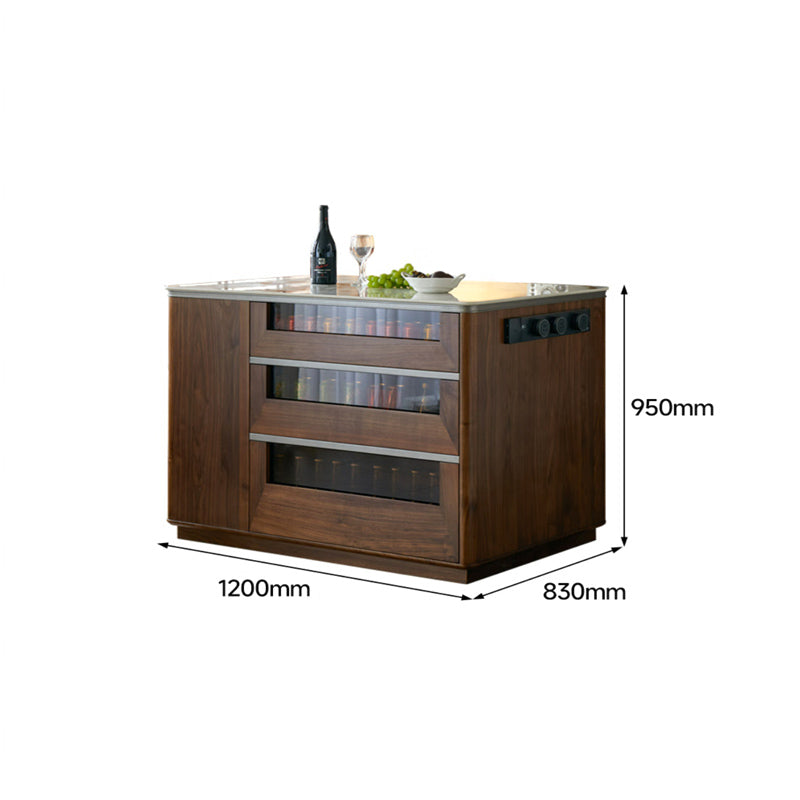 Black walnut solid wood bar