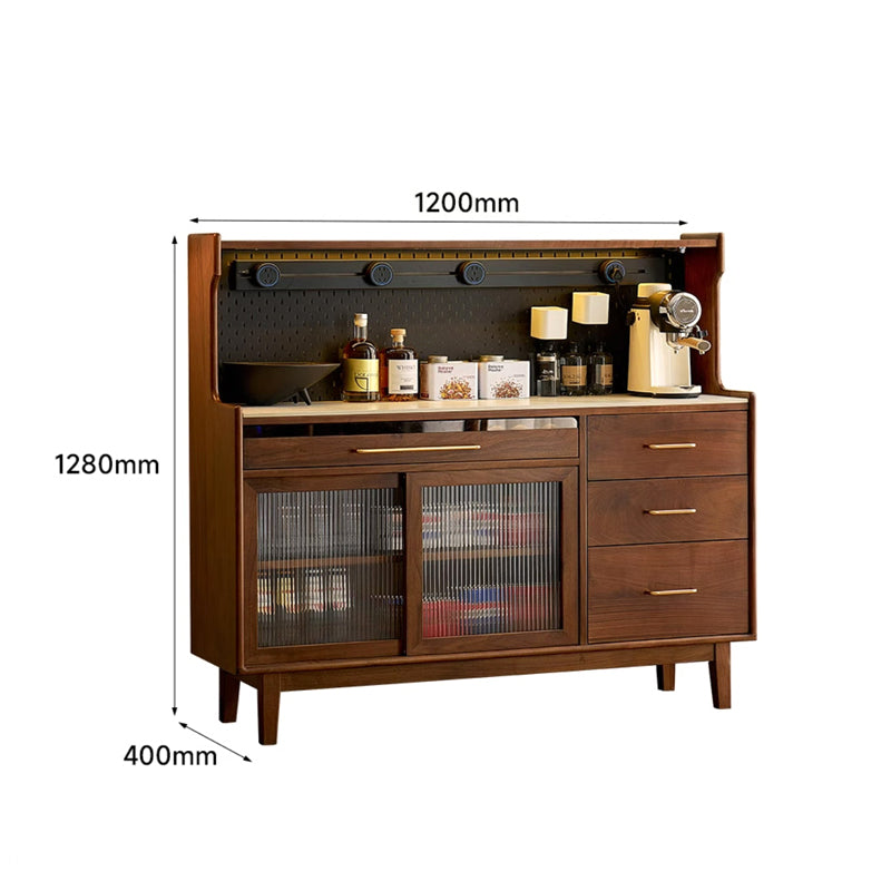 North American black walnut solid wood multifunctional storage sideboard