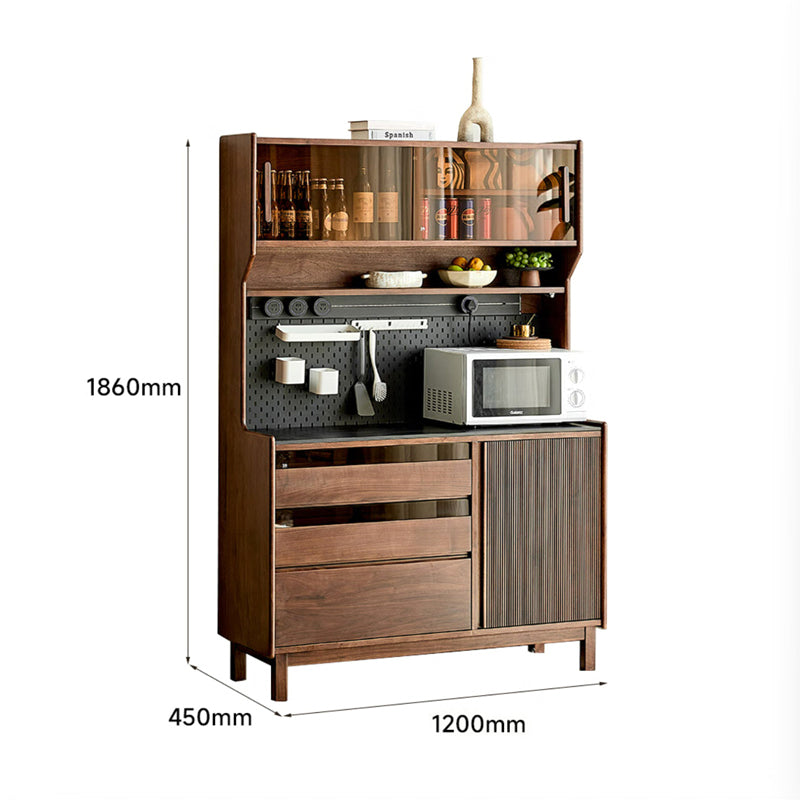 Solid North American black walnut multifunctional dining cabinet