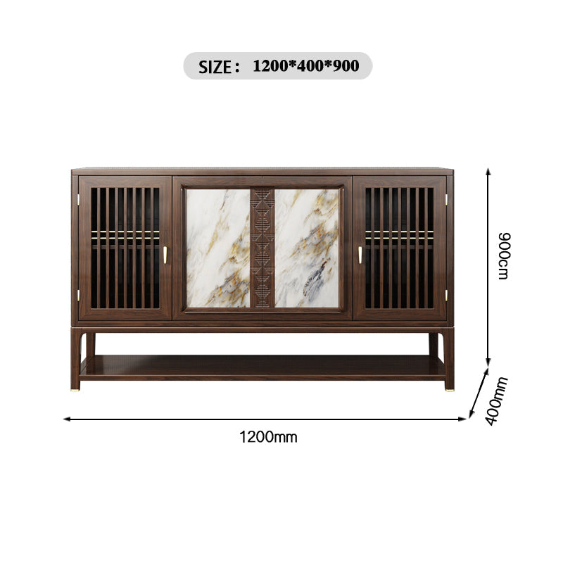 New Chinese style solid wood ebony multifunctional sideboard