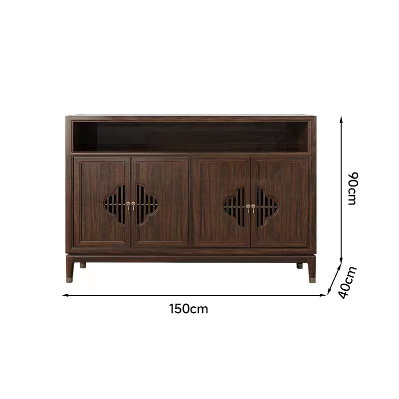 New Chinese style solid wood ebony multifunctional sideboard