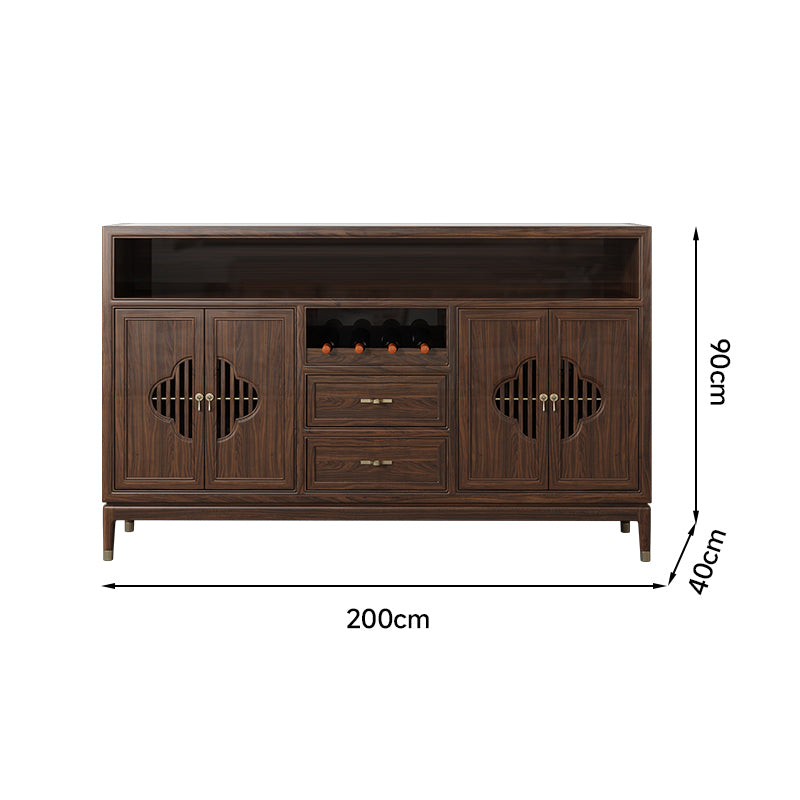 New Chinese style solid wood ebony multifunctional sideboard