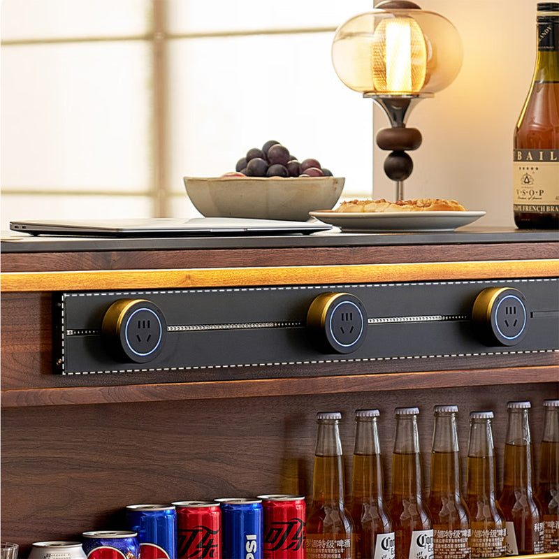 North American black walnut solid wood bar