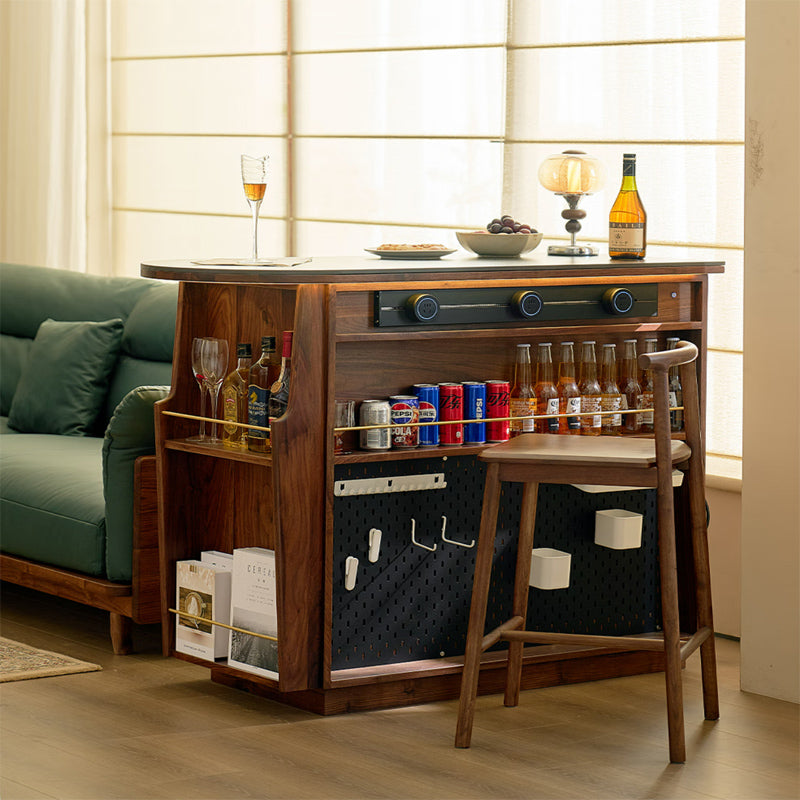 North American black walnut solid wood bar