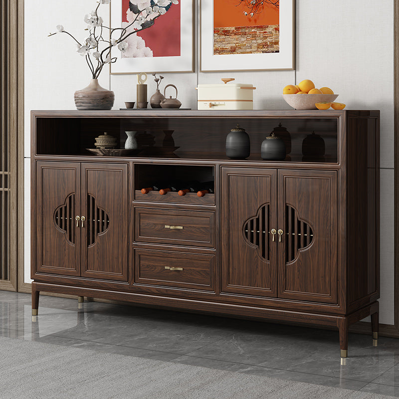 New Chinese style solid wood ebony multifunctional sideboard