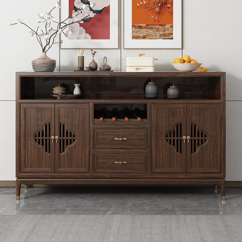 New Chinese style solid wood ebony multifunctional sideboard