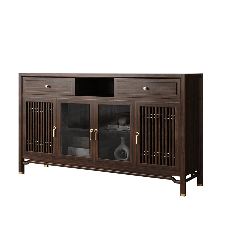 New Chinese style solid wood ebony multifunctional sideboard