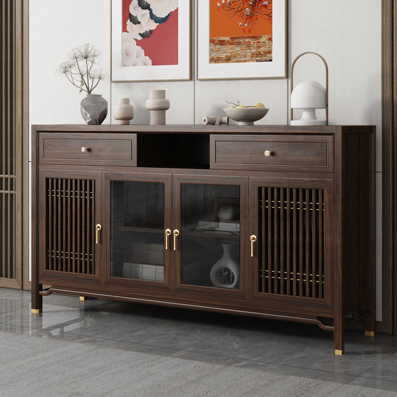New Chinese style solid wood ebony multifunctional sideboard