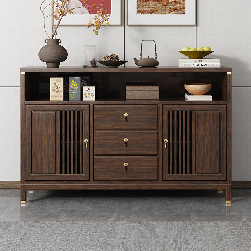 New Chinese style solid wood ebony multifunctional sideboard