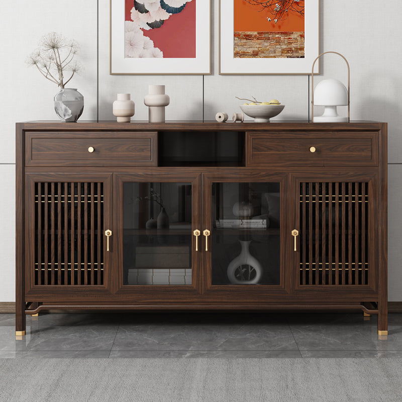New Chinese style solid wood ebony multifunctional sideboard