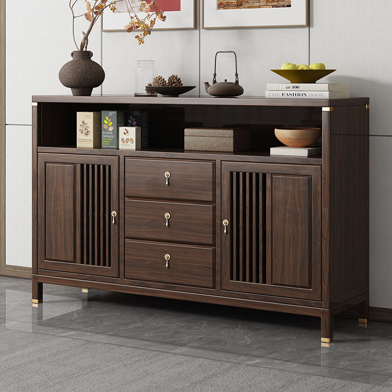 New Chinese style solid wood ebony multifunctional sideboard