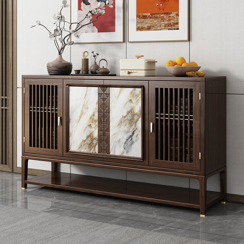 New Chinese style solid wood ebony multifunctional sideboard