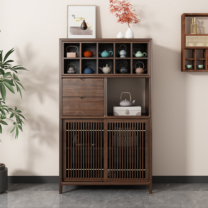Chinese-styleEbony Wood  Multi-functional Tea Display Rack