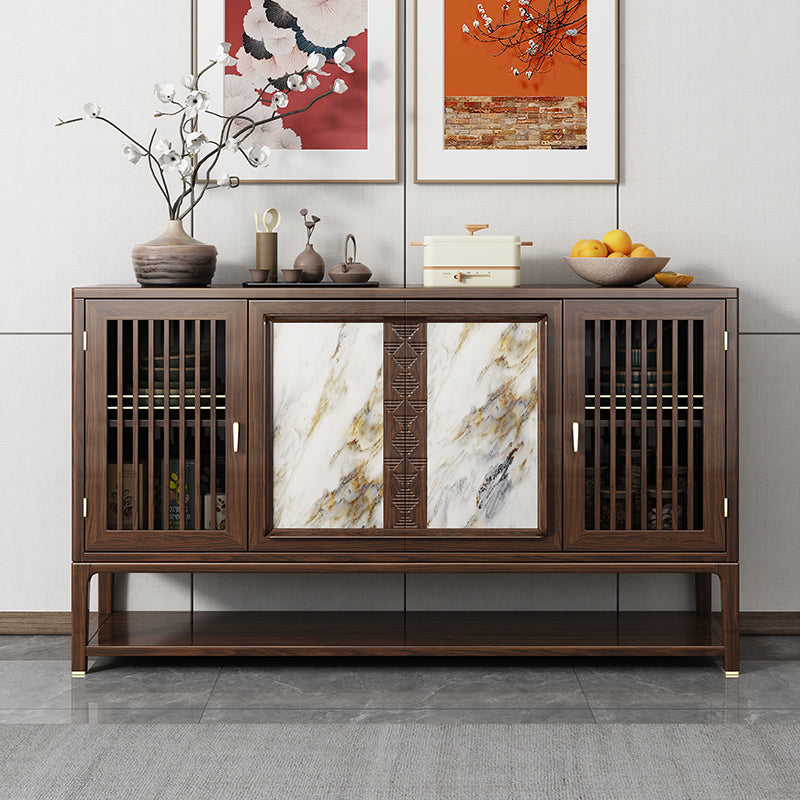 New Chinese style solid wood ebony multifunctional sideboard