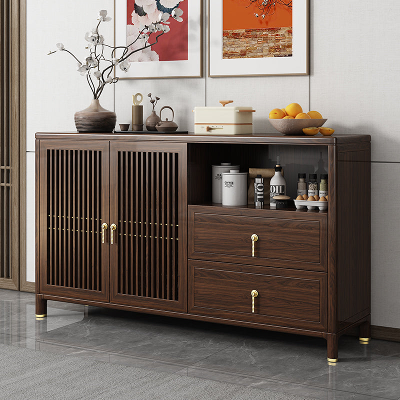 New Chinese style solid wood ebony multifunctional sideboard