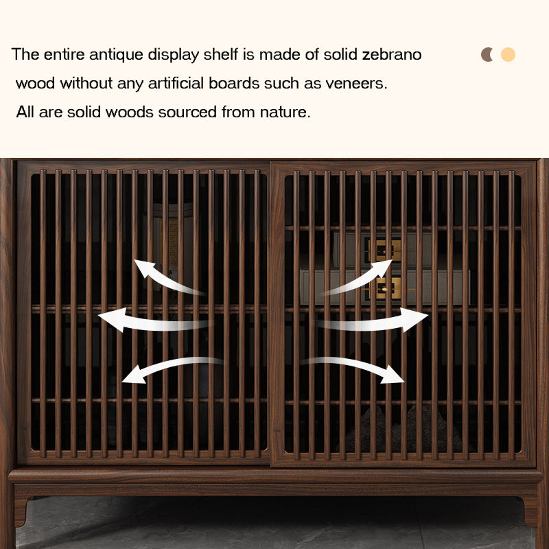 New Chinese style solid wood ebony multifunctional sideboard