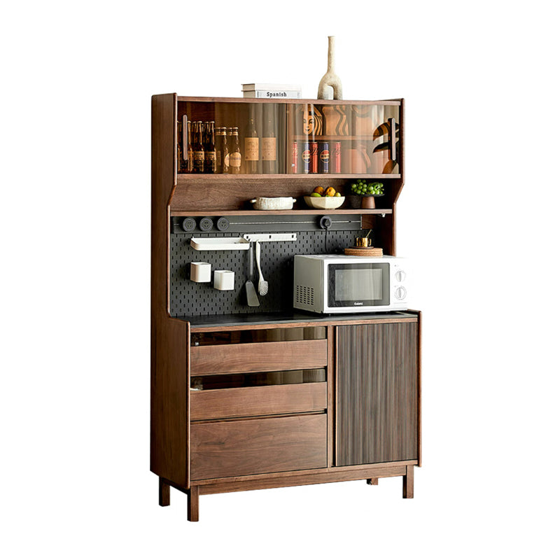Solid North American black walnut multifunctional dining cabinet