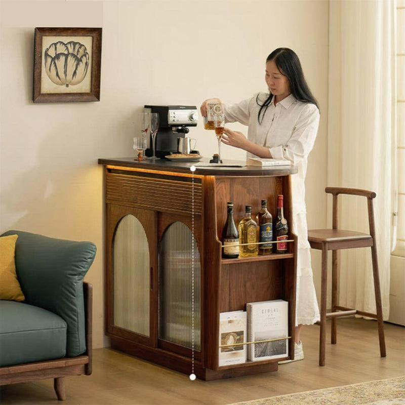 North American black walnut solid wood bar