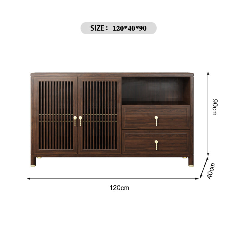 New Chinese style solid wood ebony multifunctional sideboard