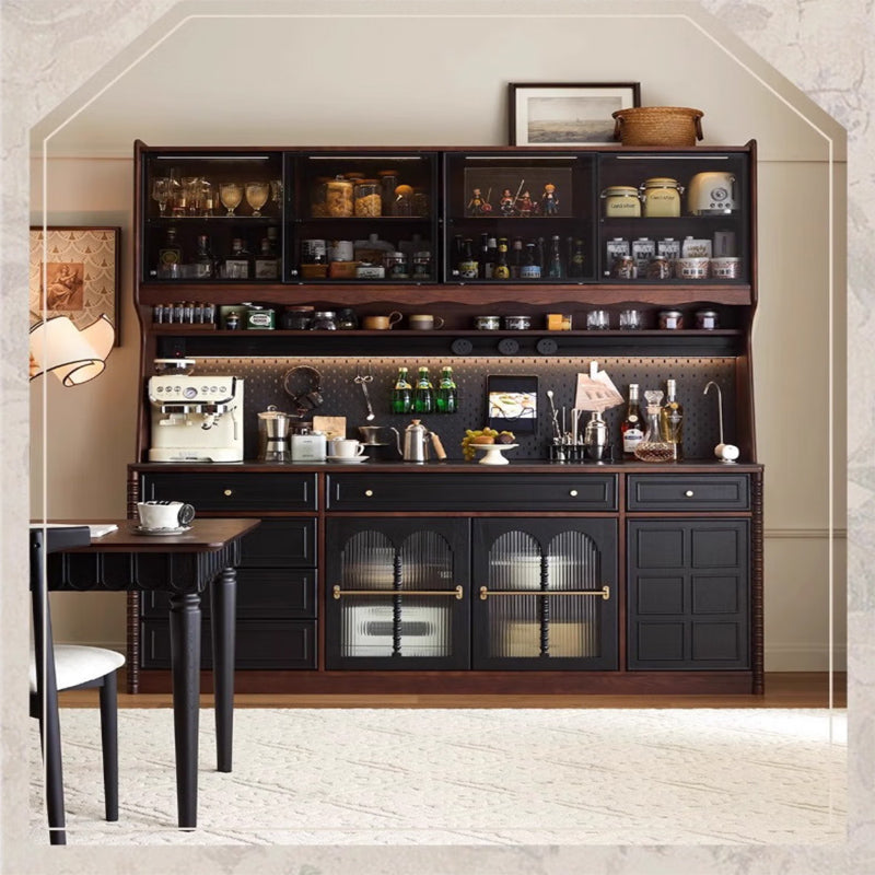 French retro solid wood sideboard