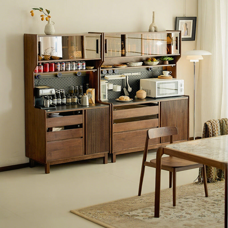 Solid North American black walnut multifunctional dining cabinet