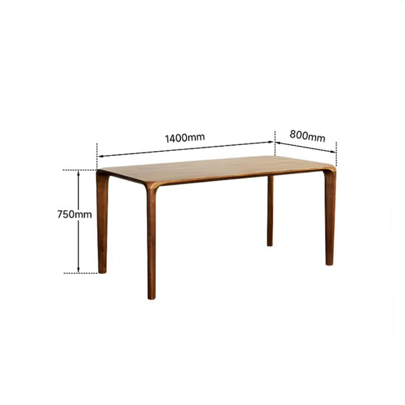 Mortise and tenon structure North American black walnut solid wood dining table and chairs