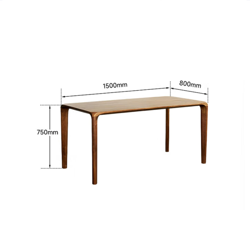Mortise and tenon structure North American black walnut solid wood dining table and chairs