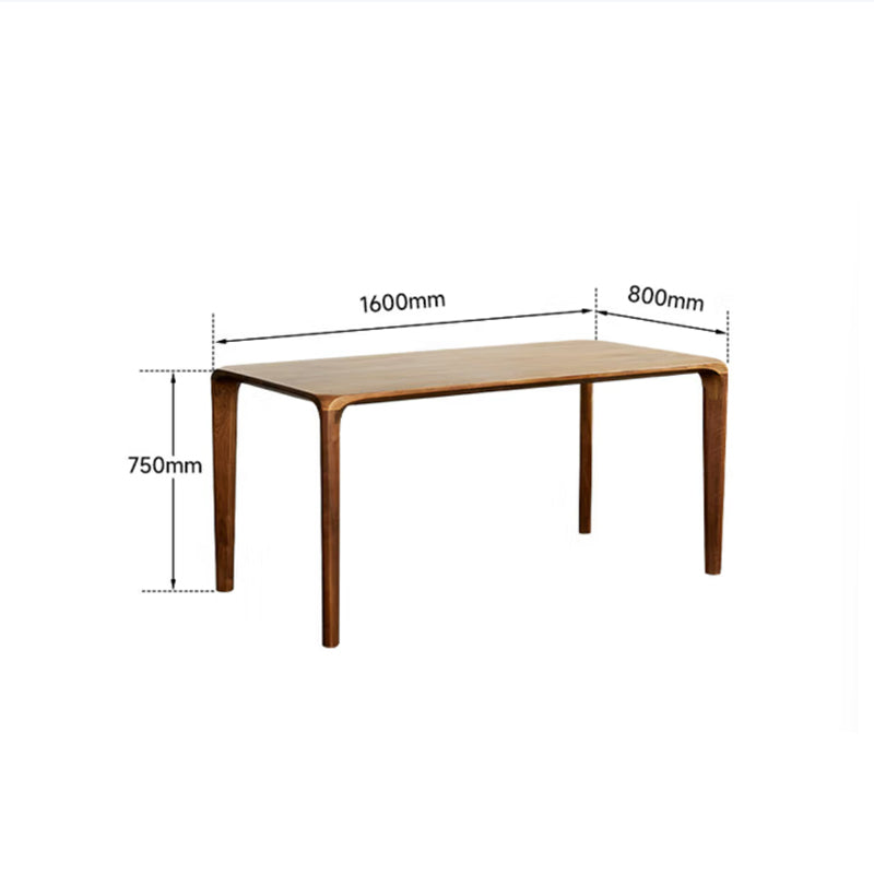 Mortise and tenon structure North American black walnut solid wood dining table and chairs