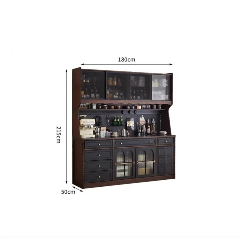 French retro solid wood sideboard