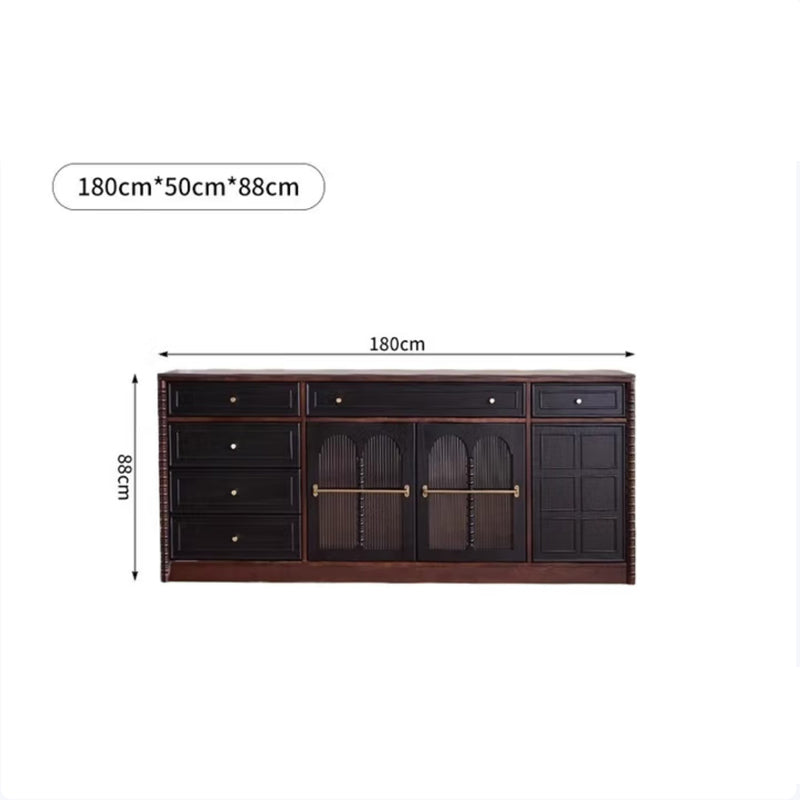 French retro solid wood sideboard