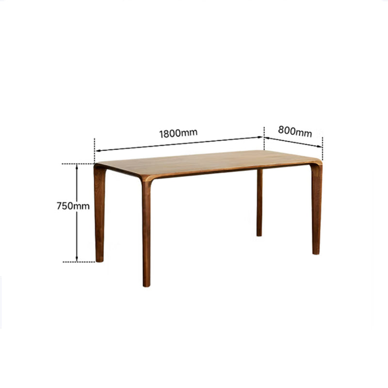 Mortise and tenon structure North American black walnut solid wood dining table and chairs