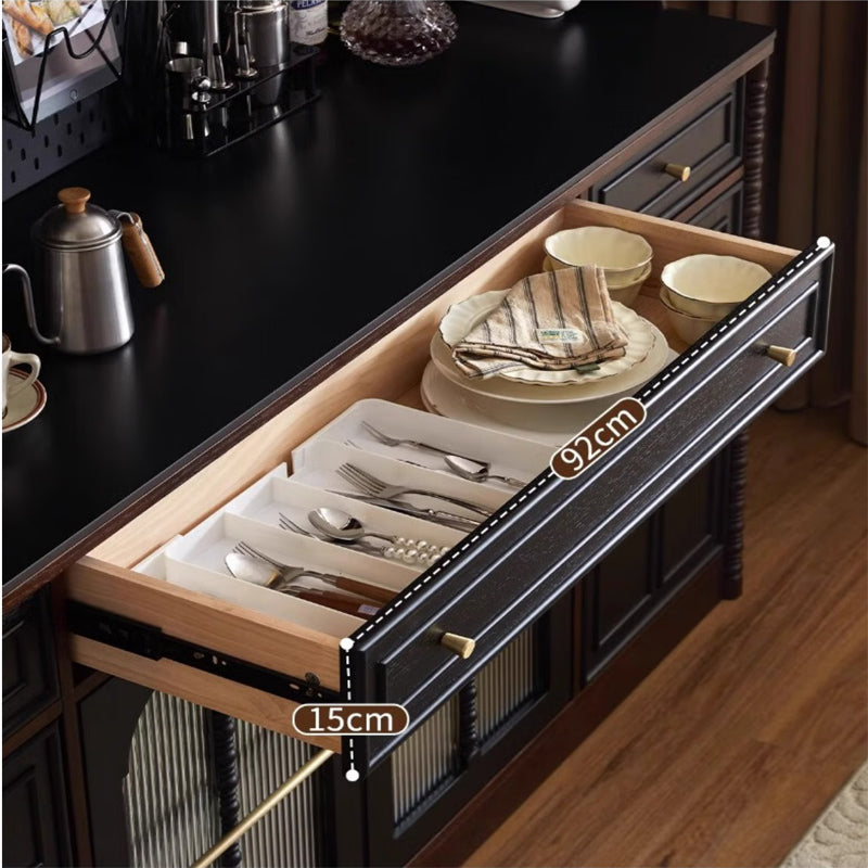 French retro solid wood sideboard