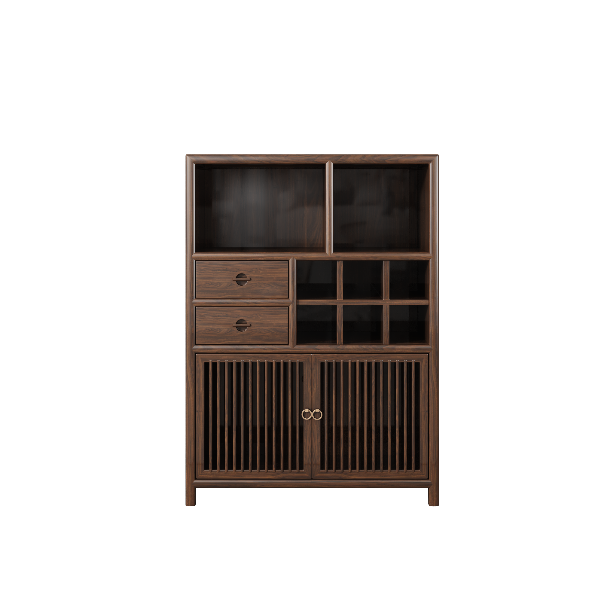 Indoor Ebony Wood  Multifunctional Display Cabinet