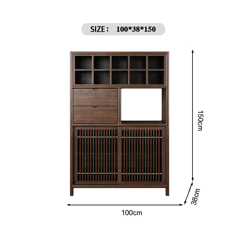 Chinese-styleEbony Wood  Multi-functional Tea Display Rack