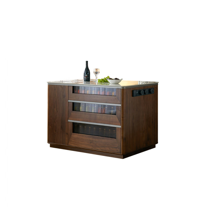 Black walnut solid wood bar