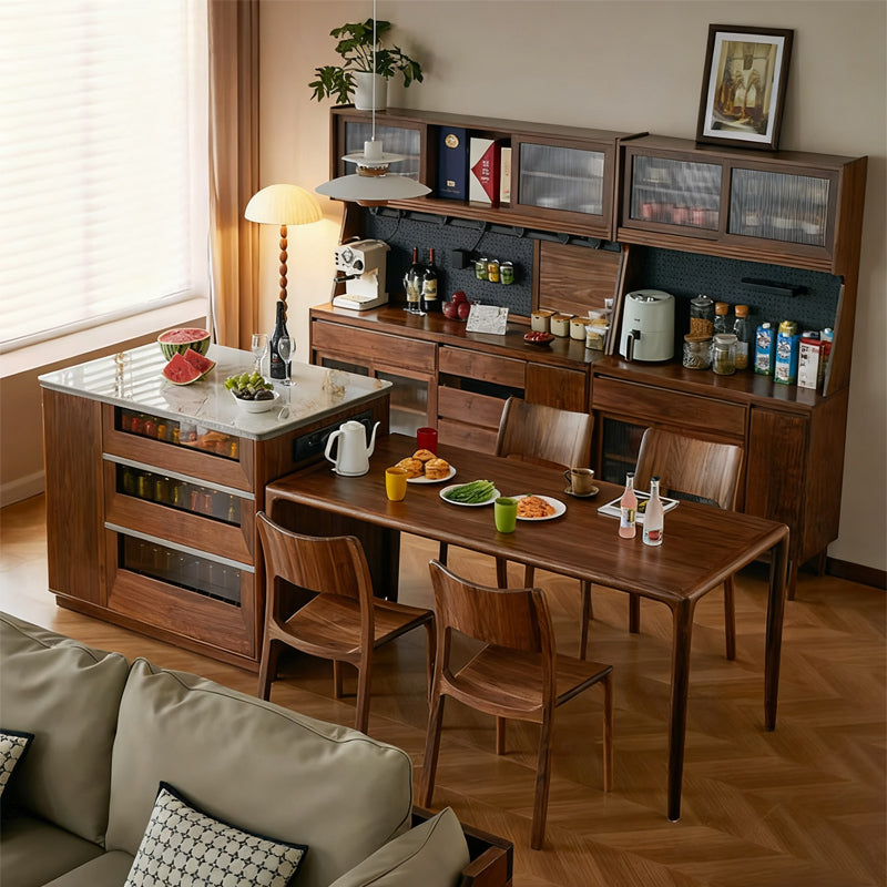 Black walnut solid wood bar