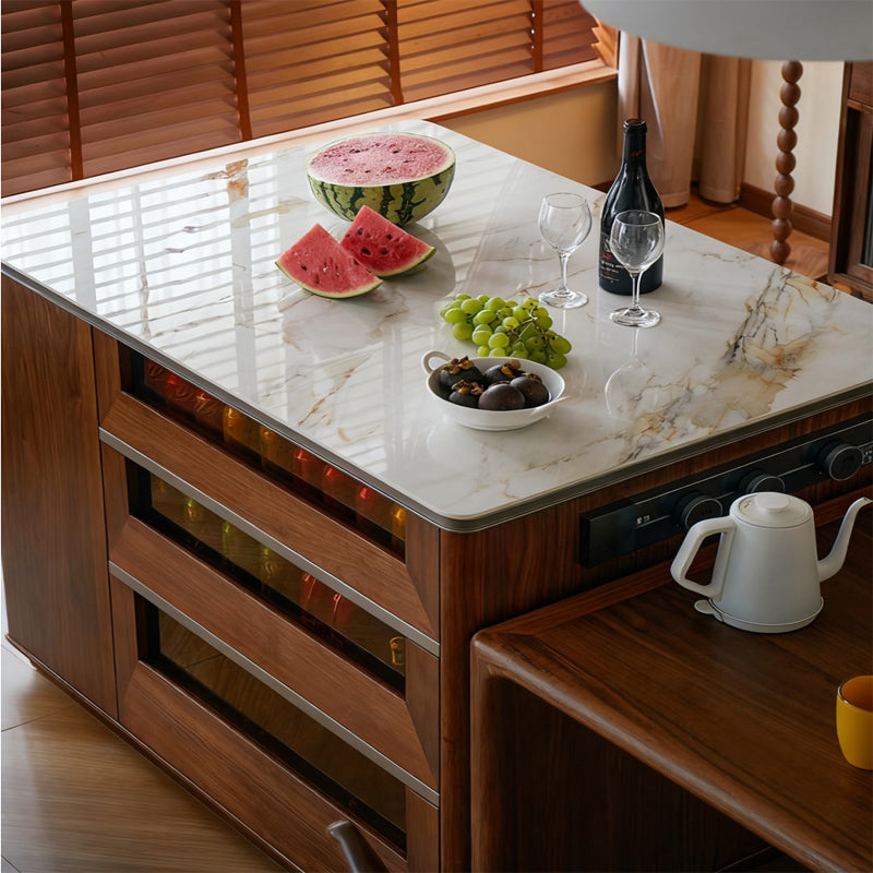 Black walnut solid wood bar