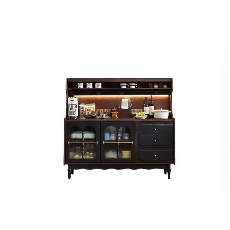 French solid wood retro sideboard