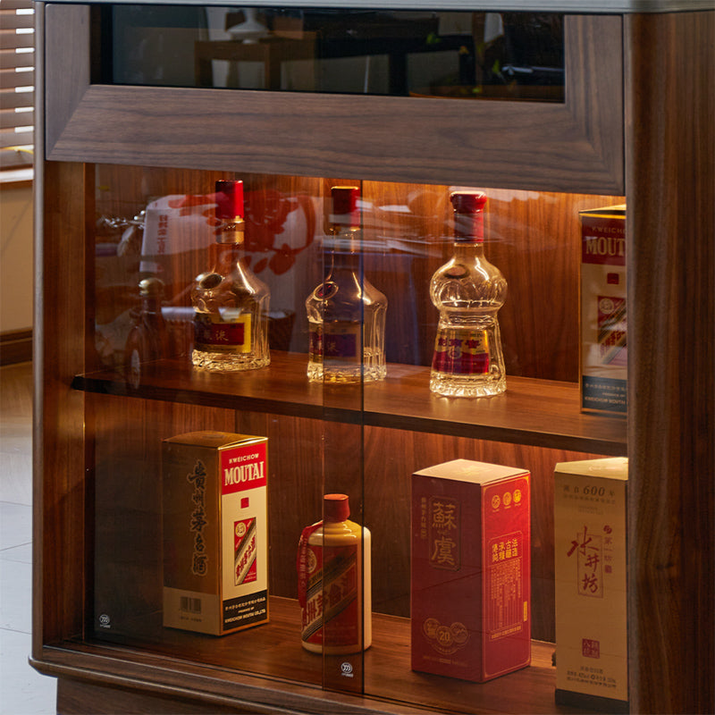 Black walnut solid wood bar