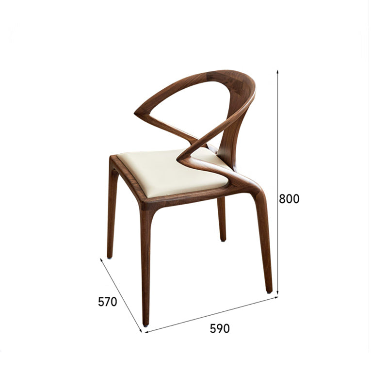 North American black walnut solid wood dining chair