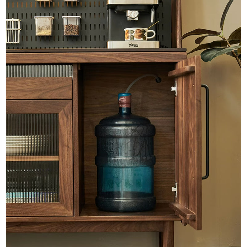 North American black walnut sideboard solid wood multifunctional tea cabinet