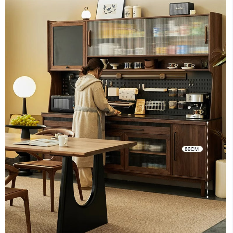 North American black walnut sideboard solid wood multifunctional tea cabinet