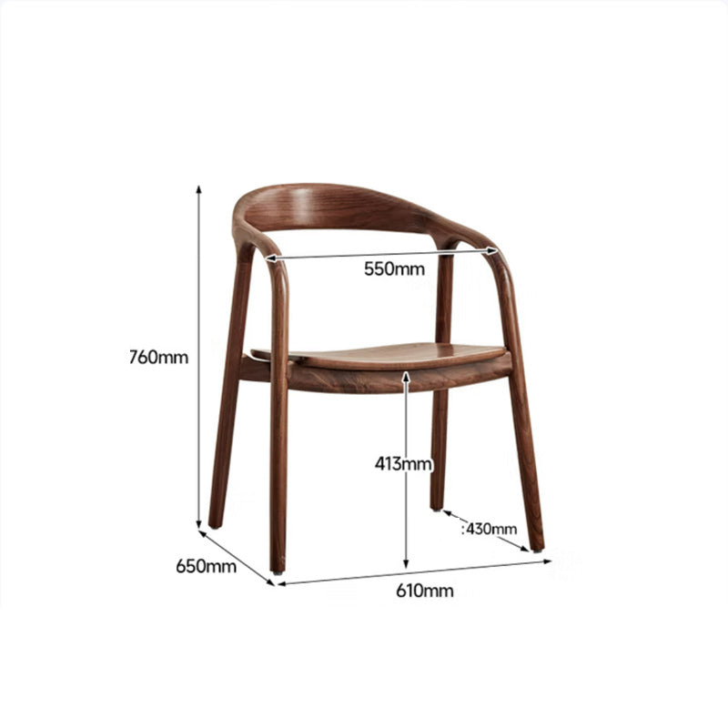 North American black walnut solid wood dining chair