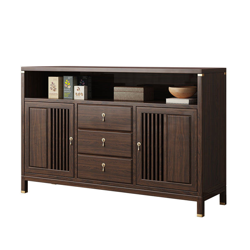 New Chinese style solid wood ebony multifunctional sideboard